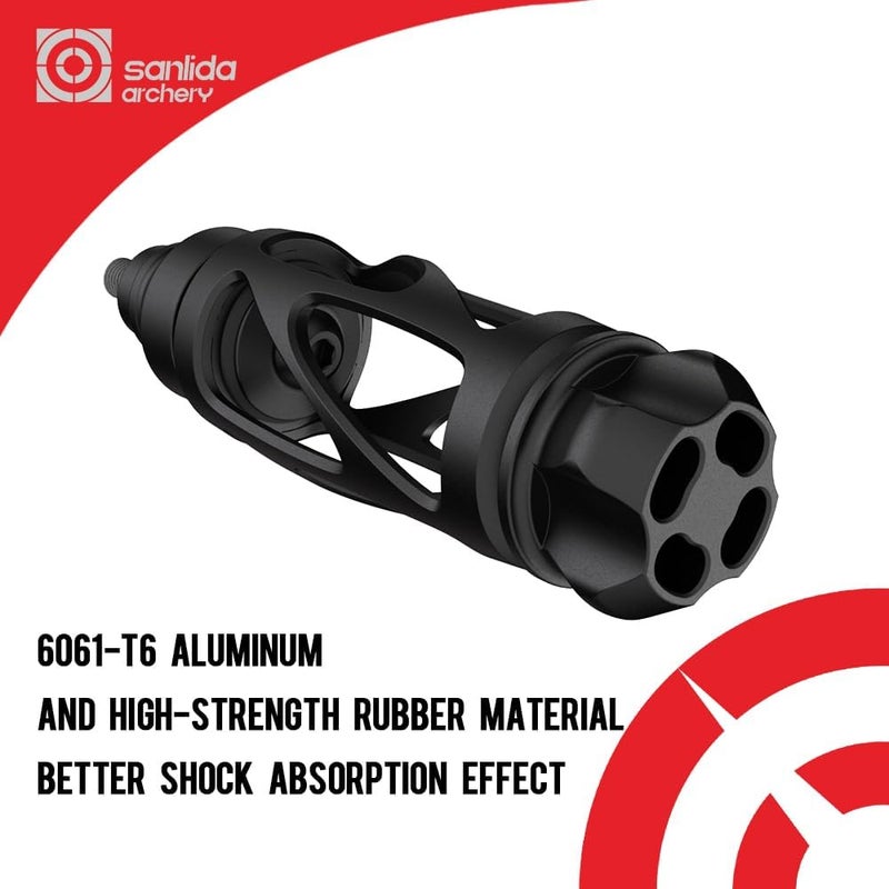 sanlida Archery Dragon 10 Stabilizer Bow Riser Extension Dampener, Quick Disconnect Silencer for Recurve Bow Compound Bow - Image 2